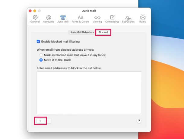 stop a email in mail for mac